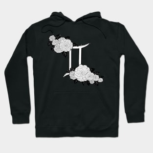 Floral Gemini Astrological Sign Illustration Hoodie